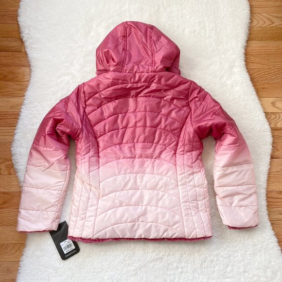 Swiss Alps Reversible Jacket, Dip-Dye Print, Insulated, Faux Fur, Water Resis... - Picture 4 of 9